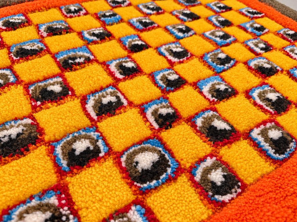 AI-edited tufted eye texture detail