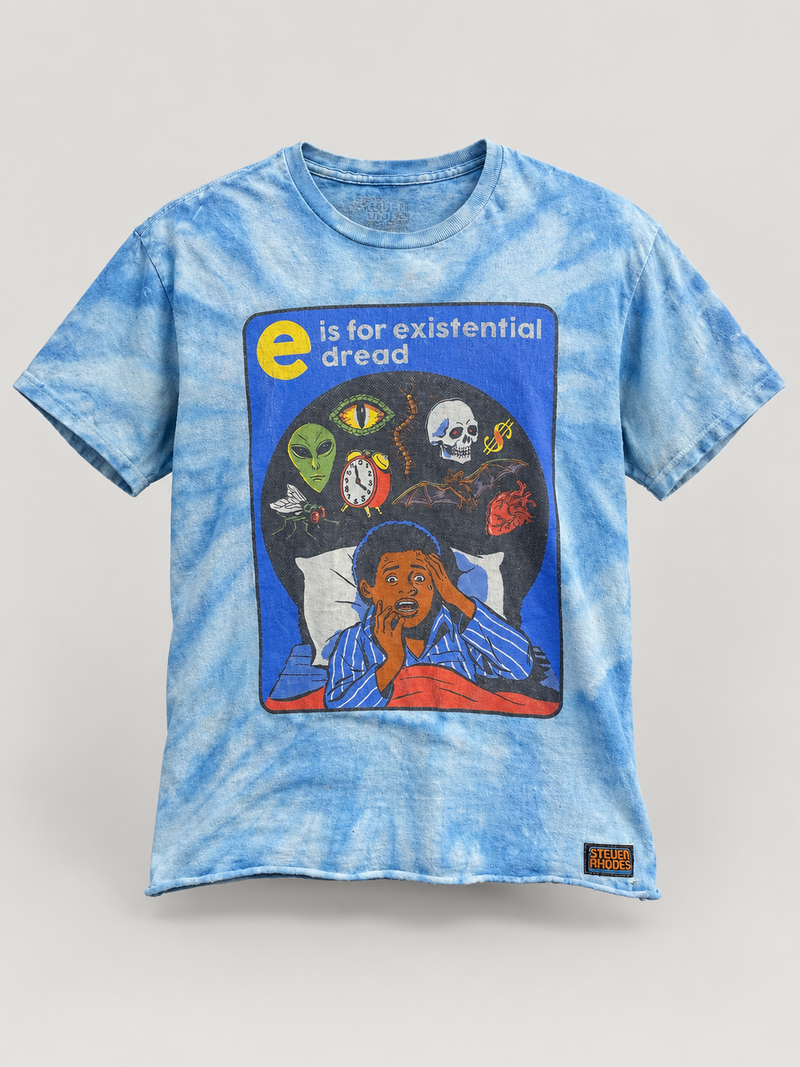 existential dread blue graphic tee